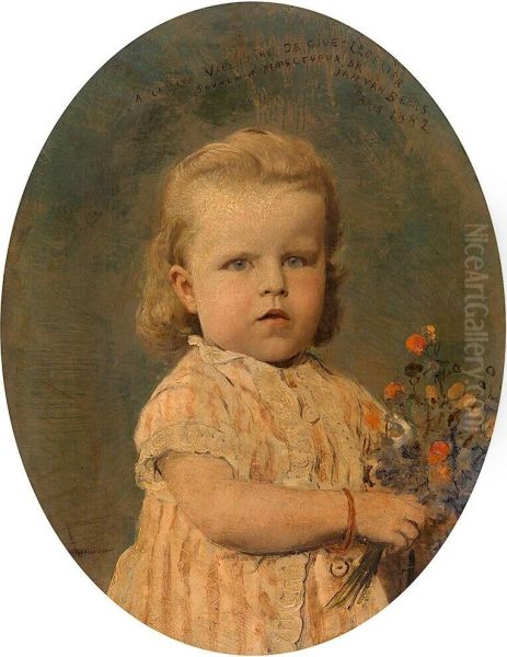 Portrait of Carolina Amalia LeDelier, daughter of Valentine De Give-LeDelier - view 1