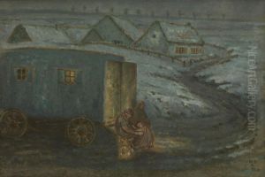 De kermiswagen by William Degouve de Nuncques
