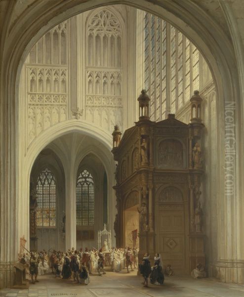 Interieur van de Sint-Pieterskerk in Leuven - view 1
