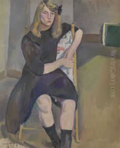 Sitzendes Madchen by Jules Pascin
