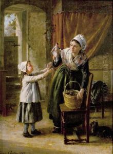 La Petite Famille by Pierre Jean Edmond Castan