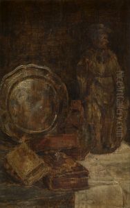 Still Life with Pewter Dish by Willem Linnig Junior
