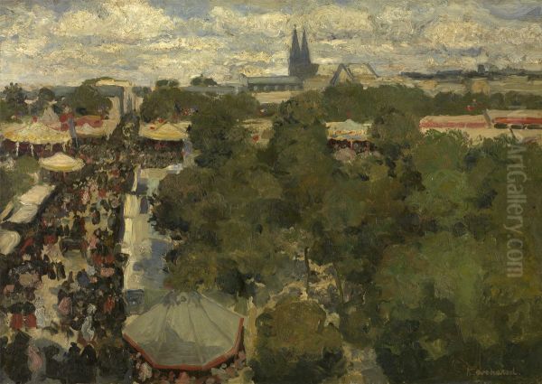 Kermis bij Les Invalides op zondag - view 1