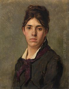 Portrait of Henrica Van Beers, sister of the painter by Jan van Beers