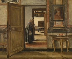 Interior of the Terninck Institution in Antwerp by Henri de Braekeleer