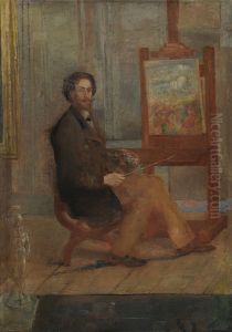 Ensor at his Easel by James Ensor