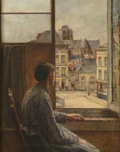 The Teniersplaats in Antwerp by Henri de Braekeleer