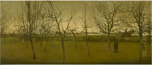 Boomgaard in de winter - view 1