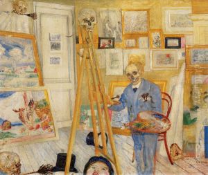 Het schilderend geraamte by James Ensor