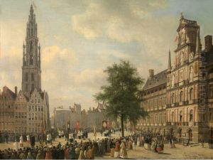 Procession on the Grote Markt in Antwerp by Jan Michiel Ruyten