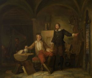The Studio of the Painter Joos van Craesbeeck by Nicaise de Keyser