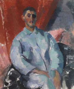 Zelfportret met de zwarte ooglap by Rik Wouters