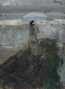 Woman on a Breakwater by James Ensor
