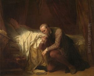 De kunstenaar Michelangelo bij het bed van de dode Vittoria Colonna by Nicaise de Keyser