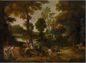 Landschap met de jacht van Meleager en Atalanta