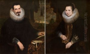 Barthel Van den Berghe and his Wife Elisabeth Hoegaerts by Cornelis De Vos