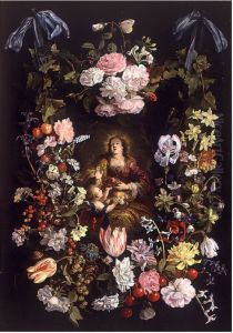 St Dorothea of Caesarea in a Flower Garland by Philips de Marlier