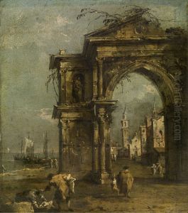 Triumphal Arch in Venice by Francesco Guardi