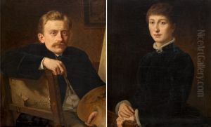 De schilder en mevrouw Hippolyte Van Soom by Eugene Siberdt