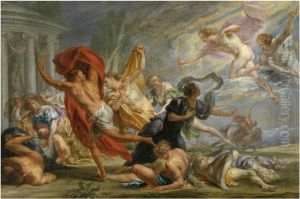 Apollo and Diana kill the children of Niobe by Jan Boeckhorst