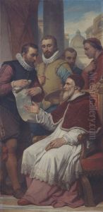 The Painters Matthijs and Paul Bril in Rome by Nicaise de Keyser