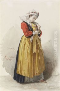 Breton bride by Jean-Francois Portaels