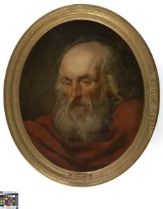 Hoofd van een oude man by Joseph-Benoit Suvee