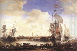 Gezicht op de Handelskom te Brugge