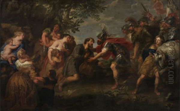 Jacob and Esau are reconciled - view 1