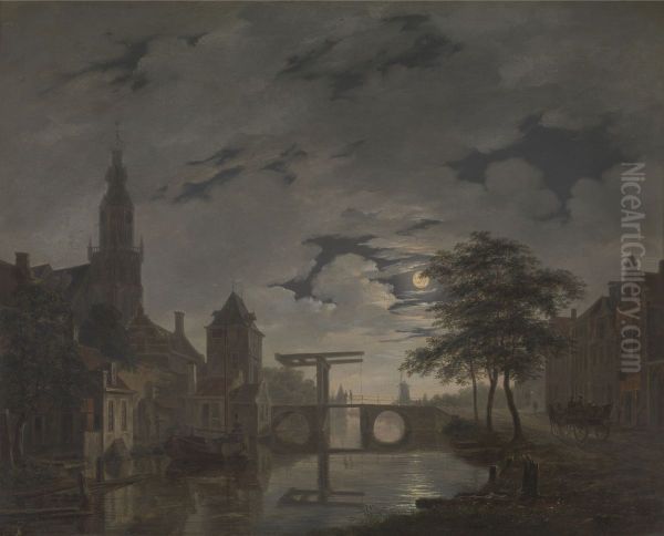 Dutch Town by Moonlight - view 1