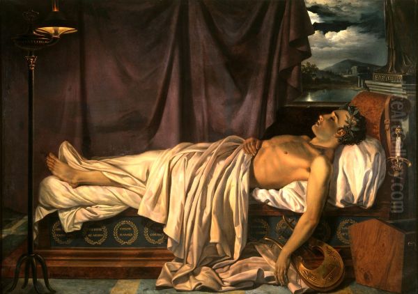 Lord Byronon his Death-bed - view 1