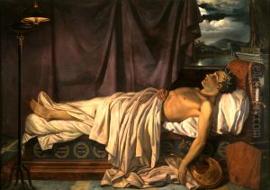 Lord Byronon his Death-bed by Joseph Dionysius Odevaere