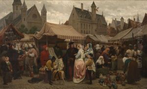 A Fair in Ghent in the Middle Ages by Felix De Vigne