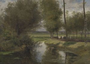 Leielandschap of De weg naar het Patijntje in Gent