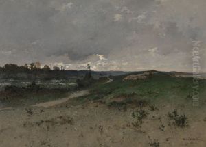 Landscape near Saint-Jean-le-Thomas (Normandy) by Leon Germain Pelouse