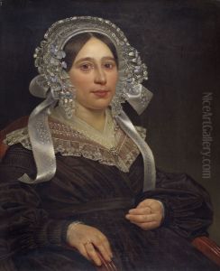 Portrait of Mrs Dart, born Henriette Isabelle Sophie De Brauwer by Pieter van Hanselaere
