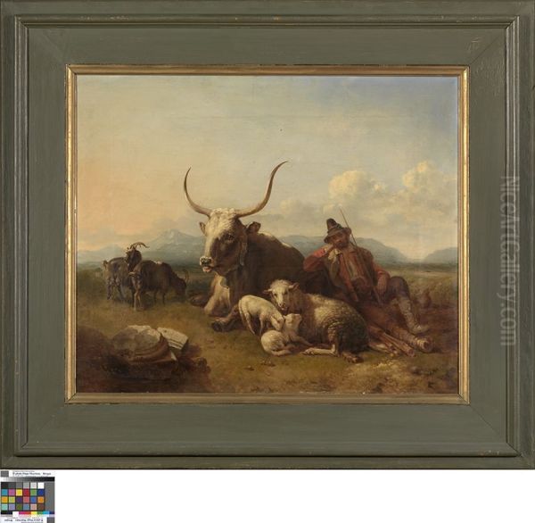 Herder met kudde - view 1