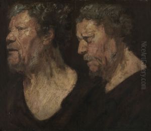 Two portrait studies for the head of braham Grapheus (?-1624) by Jacob Jordaens
