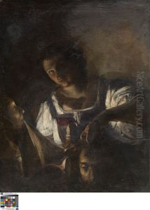 Judit toont het hoofd van Holofernes by Carlo Saraceni
