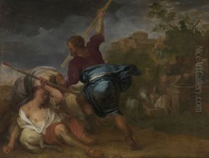 Moses defends the daughters of Jethro by Lodewijk de Deyster