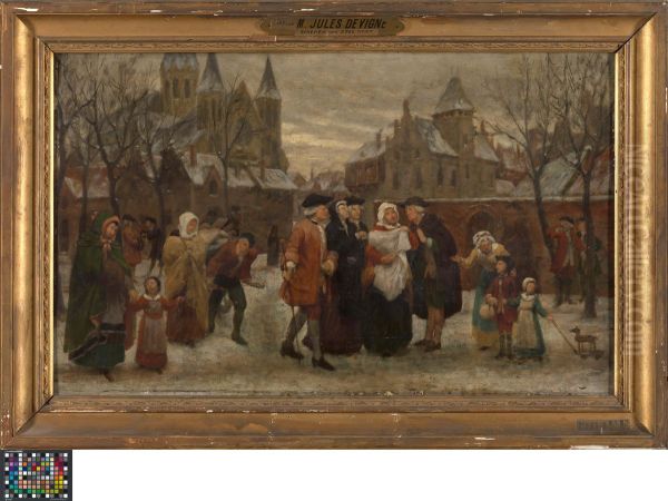 A Baptism in Flanders in the 18th Century (study) - view 1