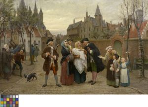 A Baptism in Flanders in the 18th Century by Felix De Vigne