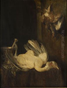 Stilleven met dode vogels