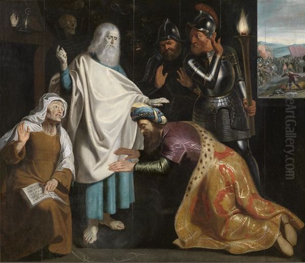 De heks van Endor roept Samuels geest op voor Saul - view 1