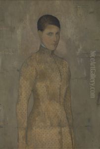 Portrait of Prudence De Schepper, the Artist's Wife by Gustave Van De Woestijne