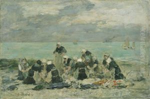 Women Washing Clothes at Etretat