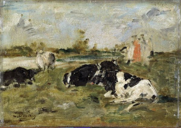 Cows in a Meadow - view 1