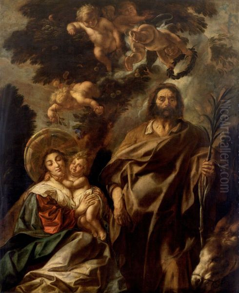 Rest during the flight to Egypt - view 1