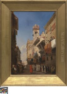 Processie in Verona by Richard Parkes Bonington