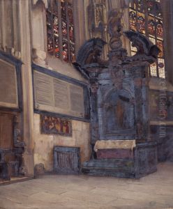 Interior of Saint Sebaldus' Church in Nuremberg by Fernand Scribe